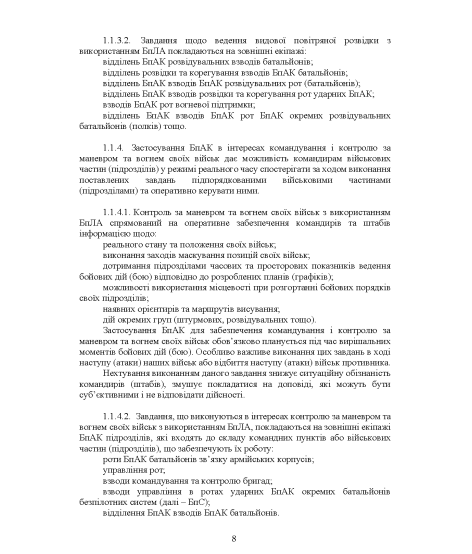 Бойовий статут підрозділів безпілотних авіаційних комплексів (рота, взвод, відділення (зовнішній екіпаж))