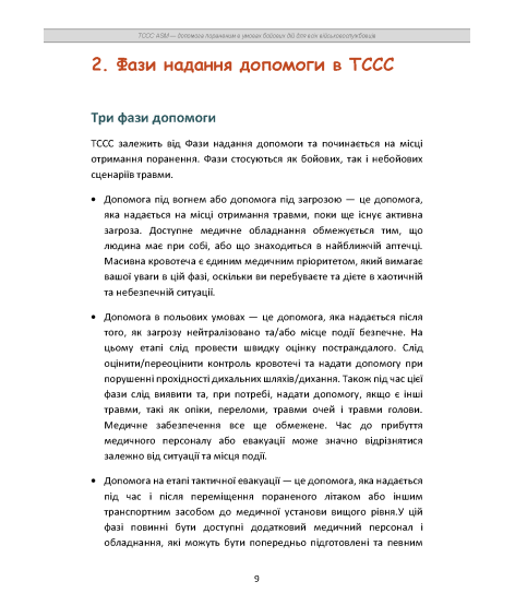 TCCC ASM. Допомога пораненим в умовах бойових дій для всіх військовослужбовців. Навчально-практичний посібник базового рівня TCCC ASM. Допомога пораненим в умовах бойових дій для всіх військовослужбовців. Навчально-практичний посібник базового рівня