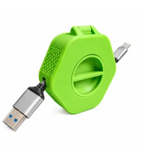 Портативний органайзер-котушка для зарядного USB-кабелю з ручним намотуванням / Portable USB Charging Cable Winder Organizer with Manual Reel 3Д Друк